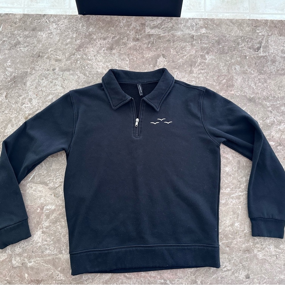 Lazy Pants Black Quarter-Zip Sweatshirt